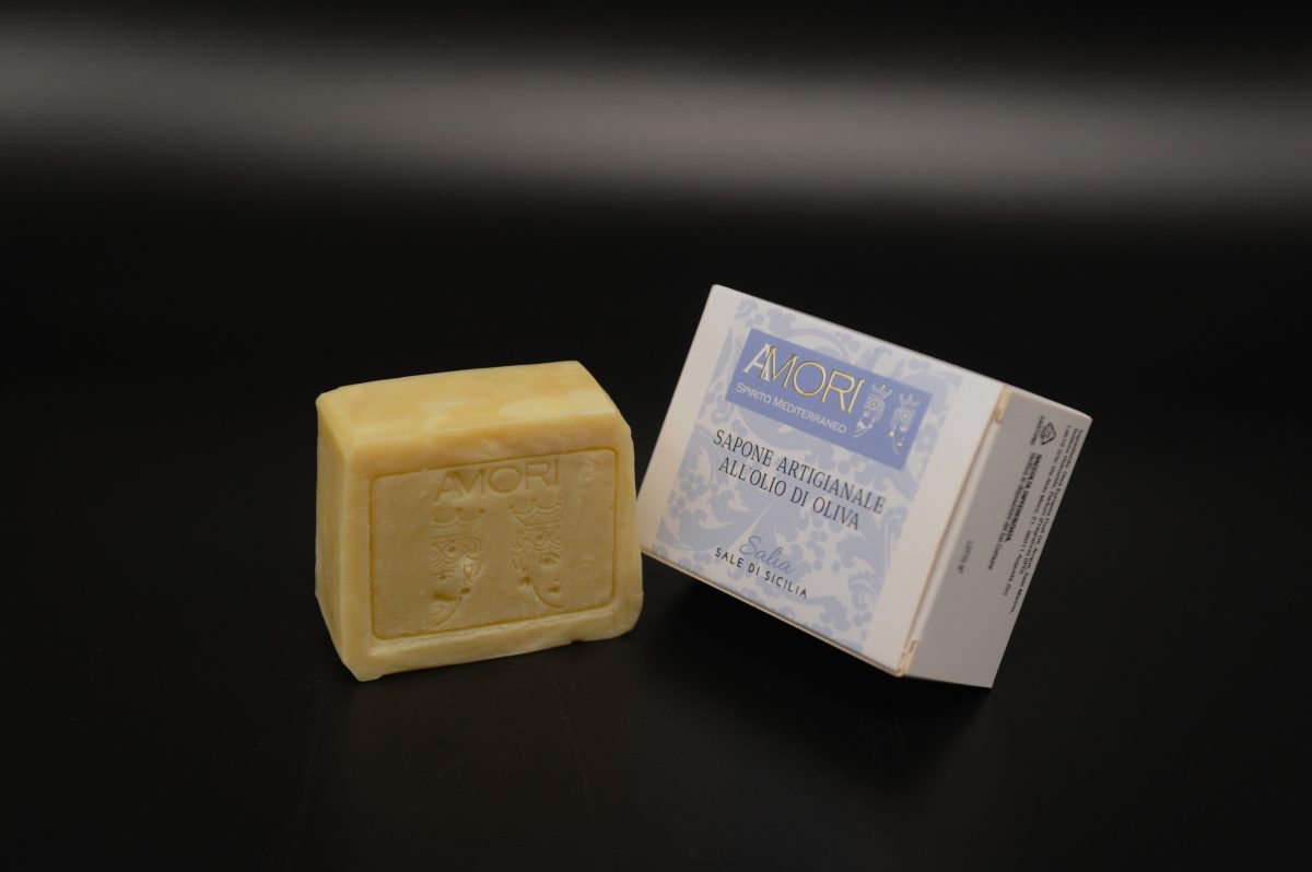 sapone e scatola salìa SALI'A Sapone artigianale all'olio di oliva